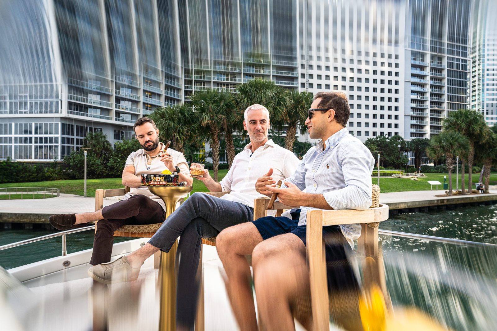 Gravação do episódio 3 em frente a Brickell